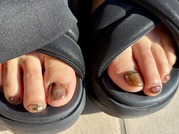 フットネイル　持ち込みアート