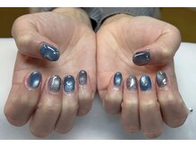 ブルームネイル(bloomnail)/夜空のような寒色マグ2色使い★