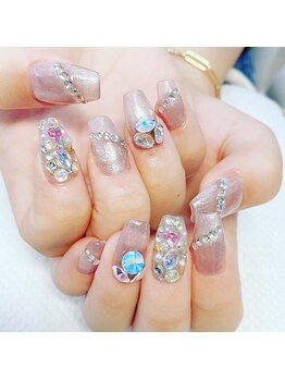 コロミネイル(colome nail)/キラキラネイル#パツ埋め