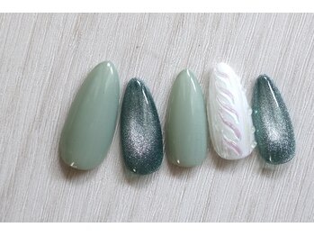 オーロラニットネイル