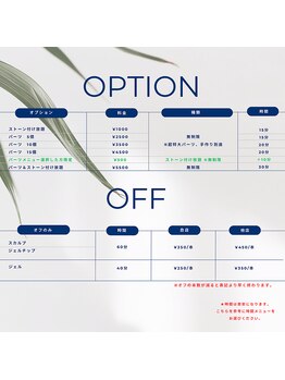 アブソーブ/パーツつけ放題メニュー