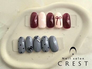 クレスト(CREST)の写真/【冬のNEWデザイン☆】店内サンプルから選べる落ち着きカラーが人気♪【クリスマス/イベント/年末年始】