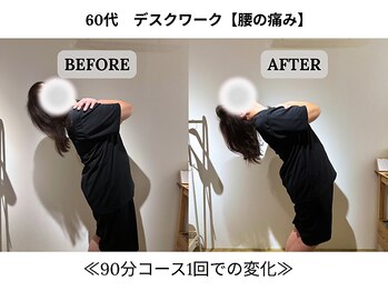 240鍼灸マッサージ院 麻布十番/１回の施術　ビフォーアフター