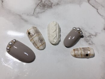 ミーレン ネイルサロン(Miren)/冬チェックネイル