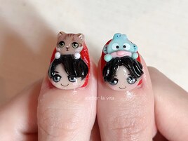 推しネイル3Dキャラクター