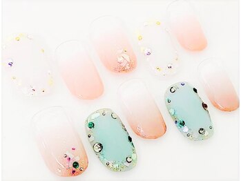 ネイルサロン クイール 小山店(NAIL SALON QUILL)/ワンカラー+カラーグラデ