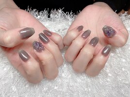 透け感ブラックネイル