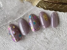 グリッター(GLITTER)/シェルドットネイル