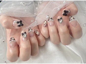 ビジューネイルズ 西川口店(bijou nails)/ヒョウ柄フレンチ
