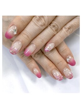 ネイルサロン ビューティーマジック 川口店/ピンクグラデーション　シェル