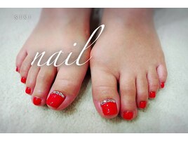 ワンカラーシンプルフットネイル