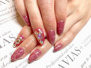 ラヴィアスプラス(LAVIAS+)/【ジェル】ワンカラ+アート2本