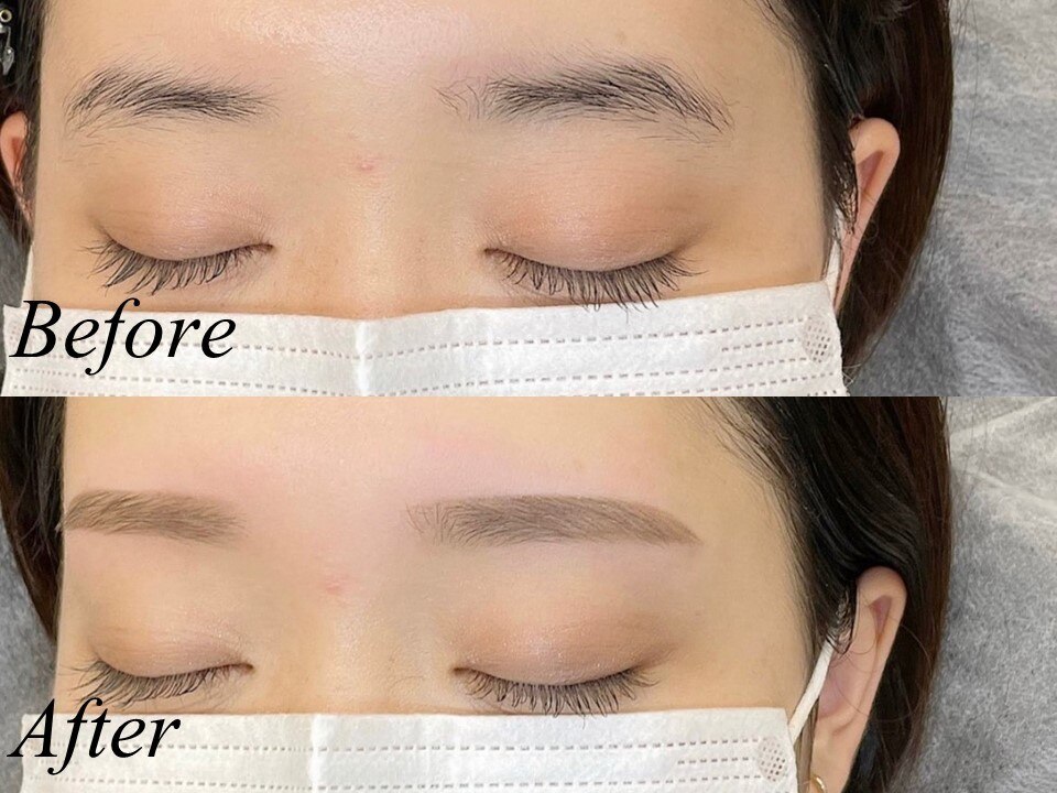 眉毛アイブロウデザインWAX＋間引き（毛量調整）＋メイク仕上げ \4900
