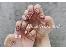 ハズグラスネイル(Haze Grass nail)/クリスマスネイル