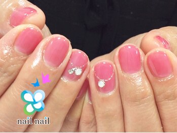 ネイルネイル 南森町店(nailnail)/大人かわいいチェリーピンク♪