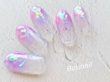 ボネール(nail ＆ eyelash Bounail)/オーロラ 透け感 フィルムネイル