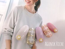 アグニークリッシェ(Agunik Riche)/【ミラーチェックネイル】