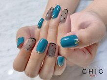 シックネイル(CHIC nail)/シースルードットネイル