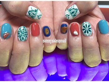 サニーサイドアップ ネイル(Sunny SideUp nail)/Retro tile art.