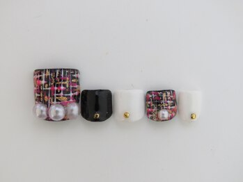 まつげアンドネイル ディアマンローズ(DIAMANT ROSE)/カラフルツイード・フット6600円