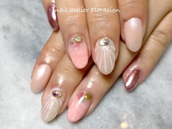 ネイルアトリエ フロラシオン/贅沢アートの褒められネイル87