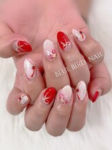 ブルーバードネイル(Blue bird nail)/お正月ネイル