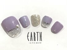 アース コアフュールボーテ 新潟中野山店 (EARTH Coiffure beaute')/ハーフラメネイル ￥6500