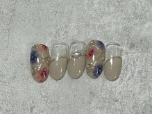 ひまりネイル(ひまりnail)/手書きフラワーネイル