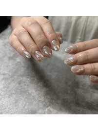 つやつやパウダー仕込みネイル
