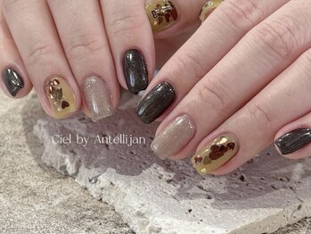 シエル バイ アンテリジャン(Ciel By Antellijan)/チョコハートネイルデザイン