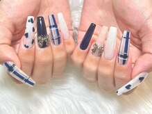 ジョアアンジェ 京橋店(joieange)/ハート　チェックネイル　