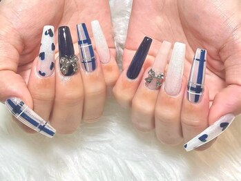 ジョアアンジェ 京橋店(joieange)/ハート チェックネイル