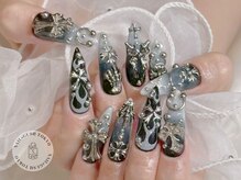 ネイルズガッシュ 溝の口店(NAILs GUSH)/ゴテゴテ/ピアスパーツ/クロム