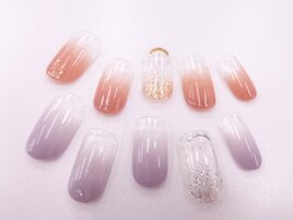 カラーグラデ+ラメグラデ