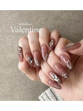 ネイルサロン ヴァレンタイン(nailsalon Valentine)/ピンク×お花