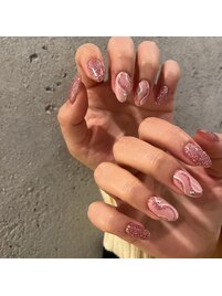 手描きアート/ニュアンスネイル