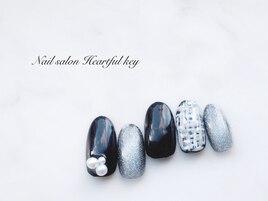 ツイードネイル¥9000