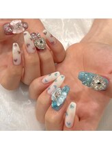 ココネイル(COCO NAIL)/キラキラハートバースデーネイル