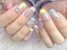 ジュジュル 稲毛本店(jujur)/カラフルフレンチネイル