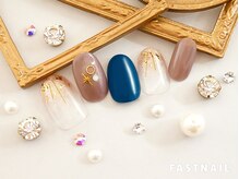 ファストネイル 立川店(FAST NAIL)/金箔風アートの和装ネイル
