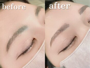 ノク(nok)/眉ワックス before/after