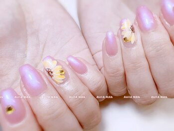 アリサネイル(ALISA NAIL)/向日葵ネイル