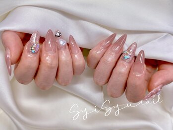 ネイルアンドアイラッシュ シシュ なんば本店(nail&eyelash SyiSyu)/長さ出し10本+アート4本コース