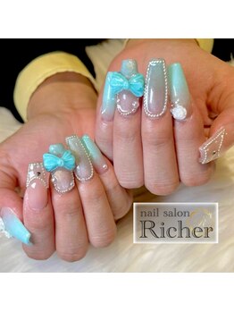 エスフィーネイルサロン リシェル(Esfy nailsalon Richer)/パステルブルーネイル