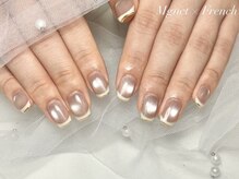 エマネイル プラス キハクヤ 瓢箪山店(EmaNail+KIHAKUYA)/#マグネット×フレンチ