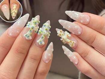 ベルネイル 池袋(Belle Nail)/お花柄クロム