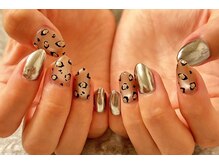 ブラウンネイル(brown nail)/レオパード☆〈フルデザイン〉♪