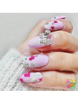 かわいいバレンタインネイル♪