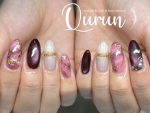 クルン 大阪 御幣島(Qurun)/綺麗めニュアンスネイル