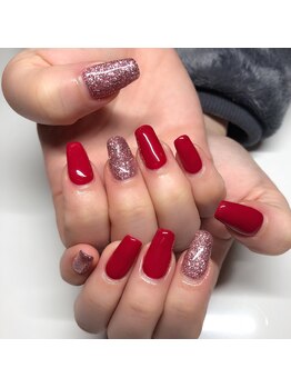 フルール(Fleur)/レッド×ピンクラメ